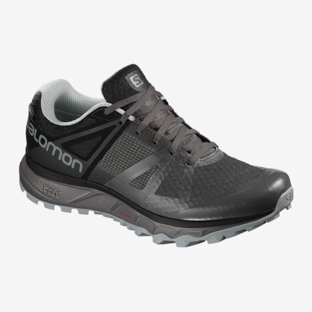 Salomon TRAILSTER GTX Mens Trail Running Shoes Black UK URLN